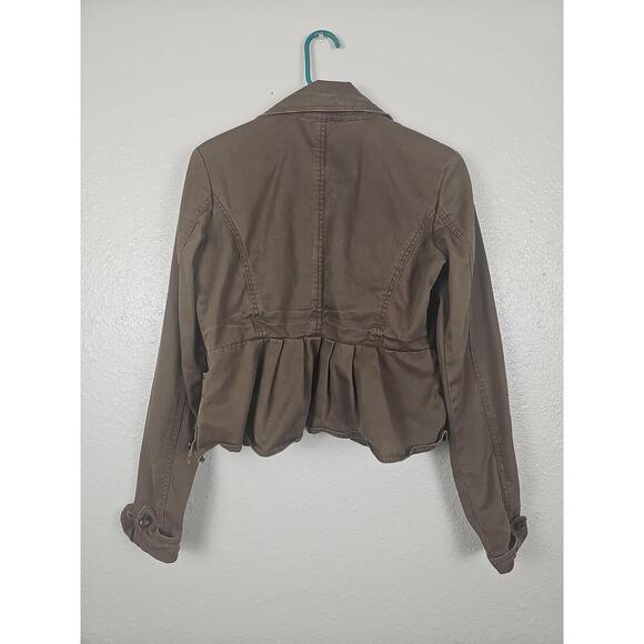 Nori Brown Women's Small/Medium Long Sleeve Buttoned Casual Blazer Jacket - Picture 7 of 7